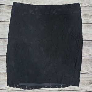 Express Black Lace Mini Skirt